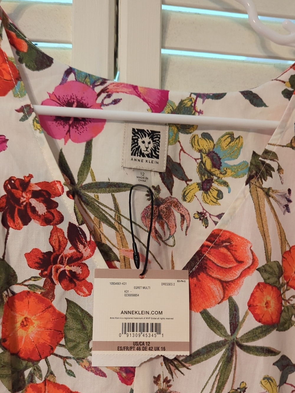 NWT Colorful Floral Cotton Maxi Dress - Picture 3 of 5